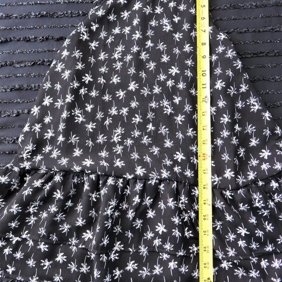 Black and White Camisole Top with Palm Tree Motif by Lily White - Picture 5 of 10